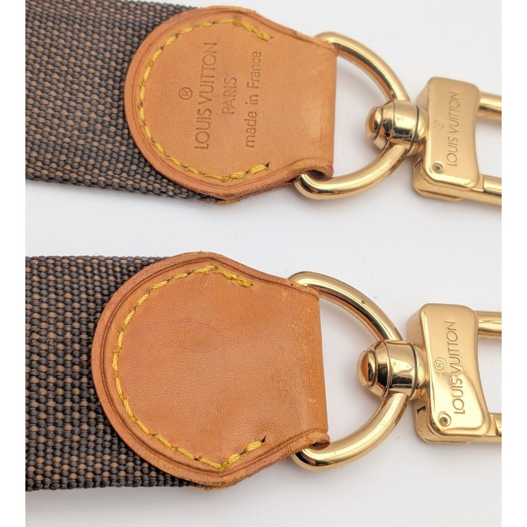 Louis Vuitton Shoulder Strap Vachetta Leather Nylon Logo Adjustable Gold Alize — view 3