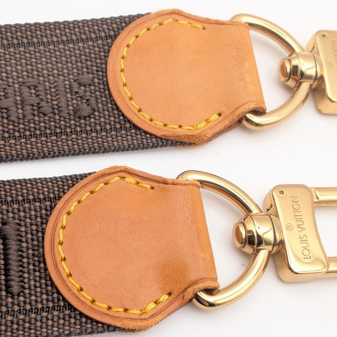Louis Vuitton Shoulder Strap Vachetta Leather Nylon Logo Adjustable Gold Alize — view 4