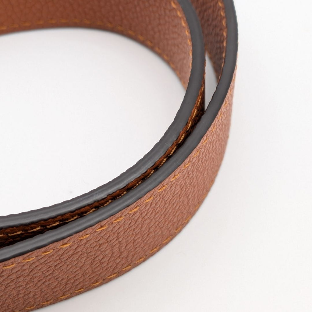 Louis Vuitton Shoulder Strap Taurillon Leather Brown Gold Not Adjustable — view 2