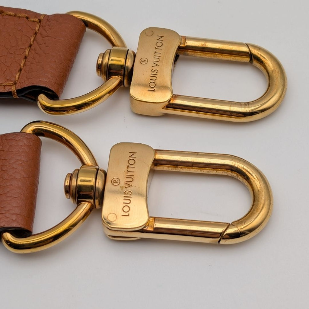 Louis Vuitton Shoulder Strap Taurillon Leather Brown Gold Not Adjustable — view 3
