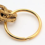 Chanel Charm Key Holder CC Logo Lava Gold Vintage — view 7