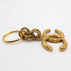 Chanel Charm Key Holder CC Logo Lava Gold Vintage — view 3