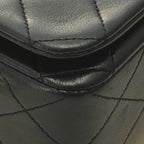 Chanel Quilted 23 Turnlock Full Flap Chain Shoulder Bag Black Gold Lambskin — view 5