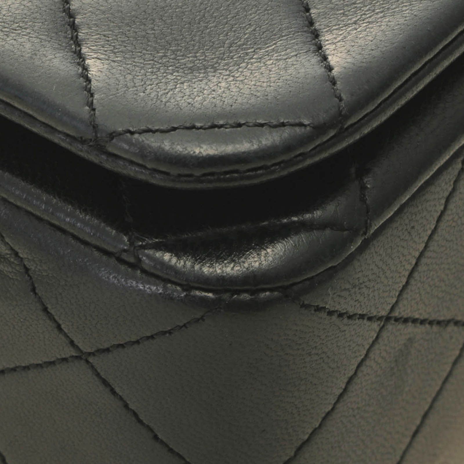 Chanel Quilted 23 Turnlock Full Flap Chain Shoulder Bag Black Gold Lambskin — view 5