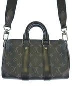 Louis Vuitton Monogram Eclipse Keepall Bandouliere 25 Boston Bag — view 2