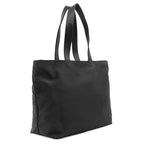 Prada Tote Bag Ribbon Nylon Nero Gold Black Logo Jacquard Fiocco — view 2