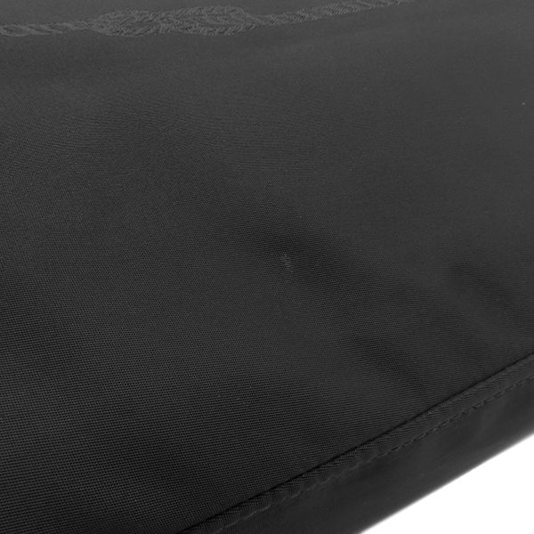 Prada Tote Bag Ribbon Nylon Nero Gold Black Logo Jacquard Fiocco — view 6