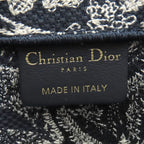 Dior Tote Bag Book Large Cotton Navy Toile de Jouy Reverse Embroidery — view 8
