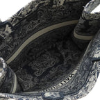 Dior Tote Bag Book Large Cotton Navy Toile de Jouy Reverse Embroidery — view 7