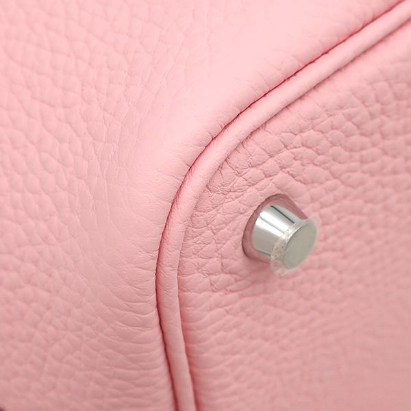 Hermes Handbag Picotin Lock 18 PM Taurillon Clemence Rose Sakura Silver Pink — view 5