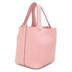 Hermes Handbag Picotin Lock 18 PM Taurillon Clemence Rose Sakura Silver Pink — view 2
