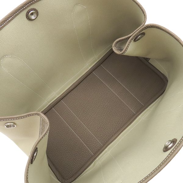 Hermes Tote Bag Garden Party PM 36 Negonda Ecru Etoupe Silver Brown — view 6