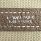 Hermes Tote Bag Garden Party PM 36 Negonda Ecru Etoupe Silver Brown — view 8