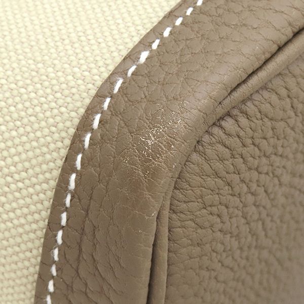 Hermes Tote Bag Garden Party PM 36 Negonda Ecru Etoupe Silver Brown — view 4