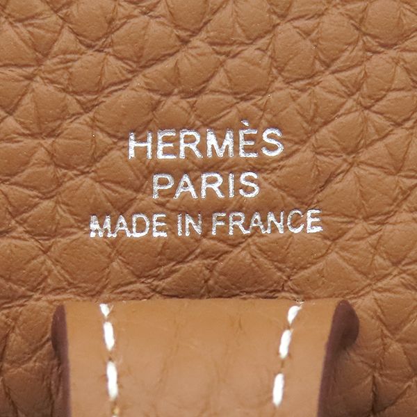 Hermes Shoulder Bag Evelyne TPM 16 Long Amazon Taurillon Clemence Gold Silver — view 6