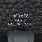 Hermes Shoulder Bag Evelyne TPM 16 Long Taurillon Clemence Black Silver — view 6