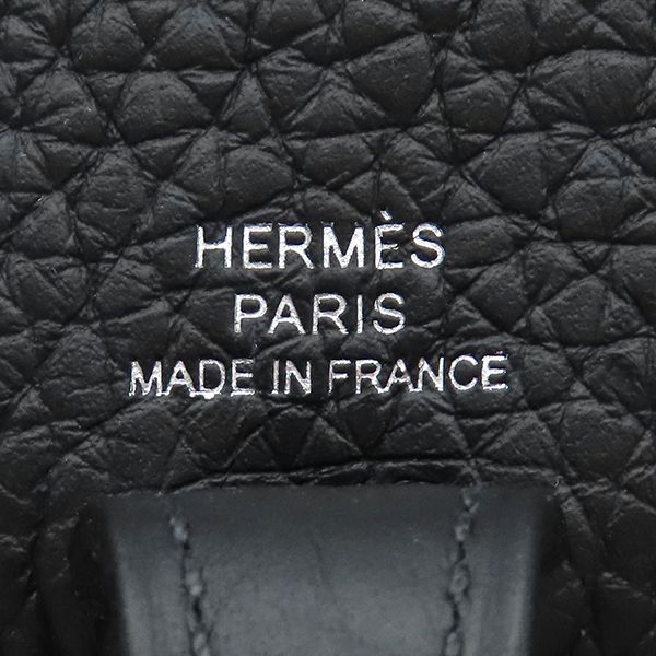 Hermes Shoulder Bag Evelyne TPM 16 Long Taurillon Clemence Black Silver — view 6