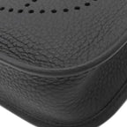 Hermes Shoulder Bag Evelyne TPM 16 Long Taurillon Clemence Black Silver — view 4