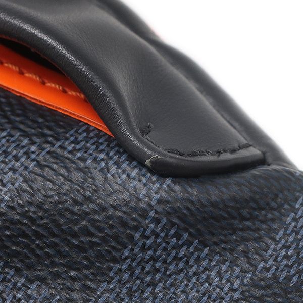 Louis Vuitton Waist Bag Discovery Leather Damier Cobalt Canvas Silver Orange — view 6