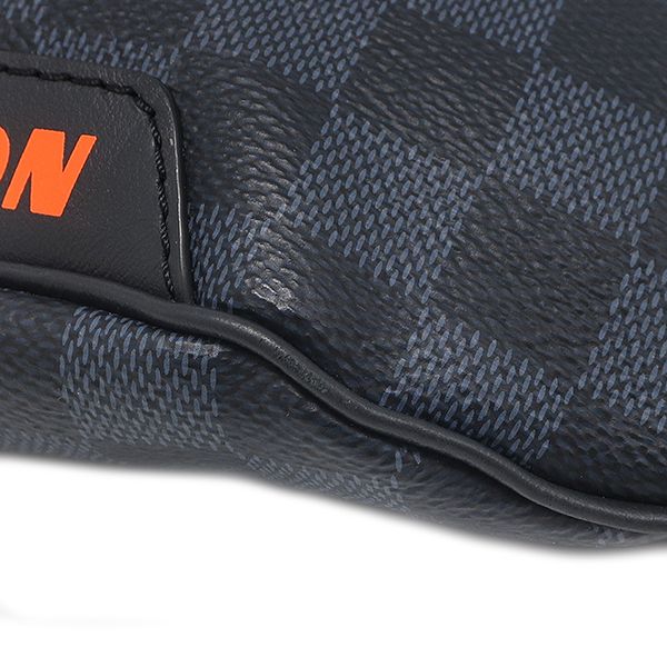 Louis Vuitton Waist Bag Discovery Leather Damier Cobalt Canvas Silver Orange — view 4