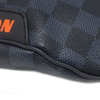Louis Vuitton Waist Bag Discovery Leather Damier Cobalt Canvas Silver Orange — view 4