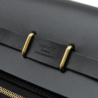 Hermes Shoulder Bag Herbag Zip 20 Mini Canvas Toile Hunter Black Gold — view 7