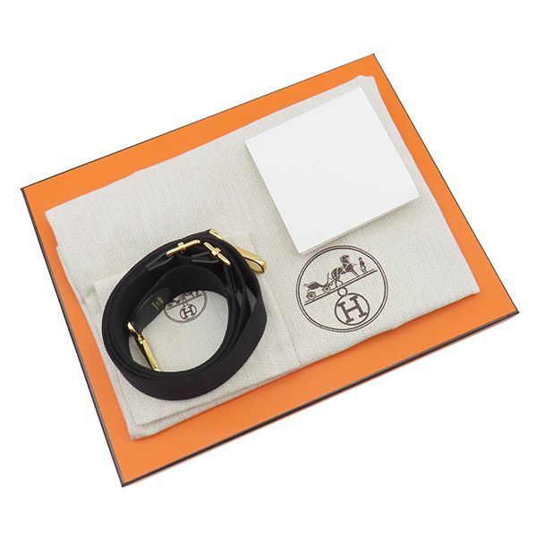 Hermes Shoulder Bag Evelyne 3 23 Taurillon Clemence Black Gold — view 8
