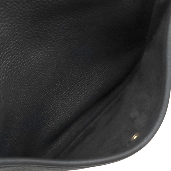 Hermes Shoulder Bag Evelyne 3 23 Taurillon Clemence Black Gold — view 5