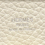 Hermes Shoulder Bag Evelyne 3 23 Taurillon Clemence Craie Silver Off White — view 7