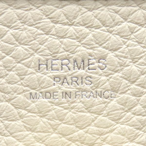 Hermes Shoulder Bag Evelyne 3 23 Taurillon Clemence Craie Silver Off White — view 7