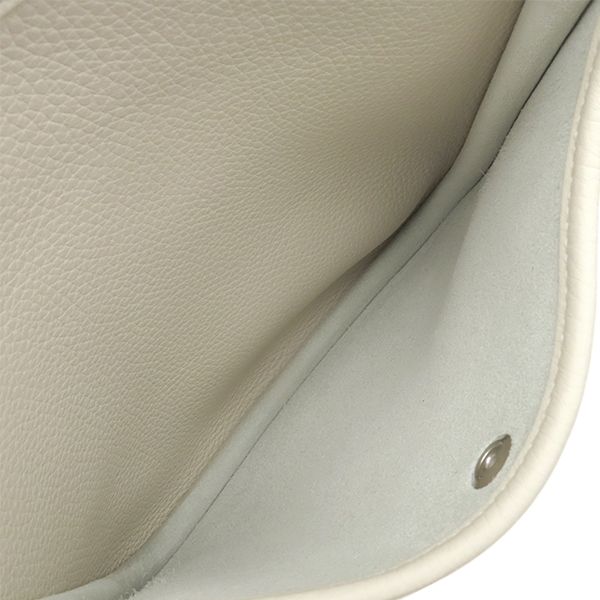 Hermes Shoulder Bag Evelyne 3 23 Taurillon Clemence Craie Silver Off White — view 5