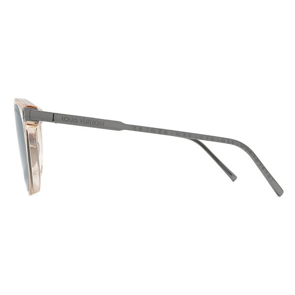 Louis Vuitton Sunglasses LV Rise Round 53 22 Acetate Metal Clear Pink Silver LV — view 3