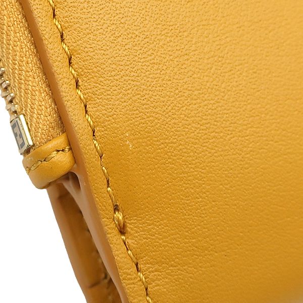 Fendi Bifold Wallet FF Cube Leather Yellow Gold Compact — view 7