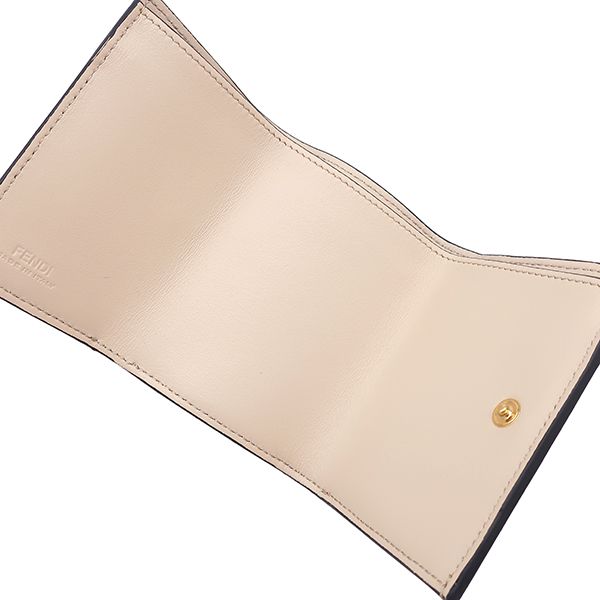 Fendi Trifold Wallet Roma Micro Leather Poudre Gold Compact — view 7