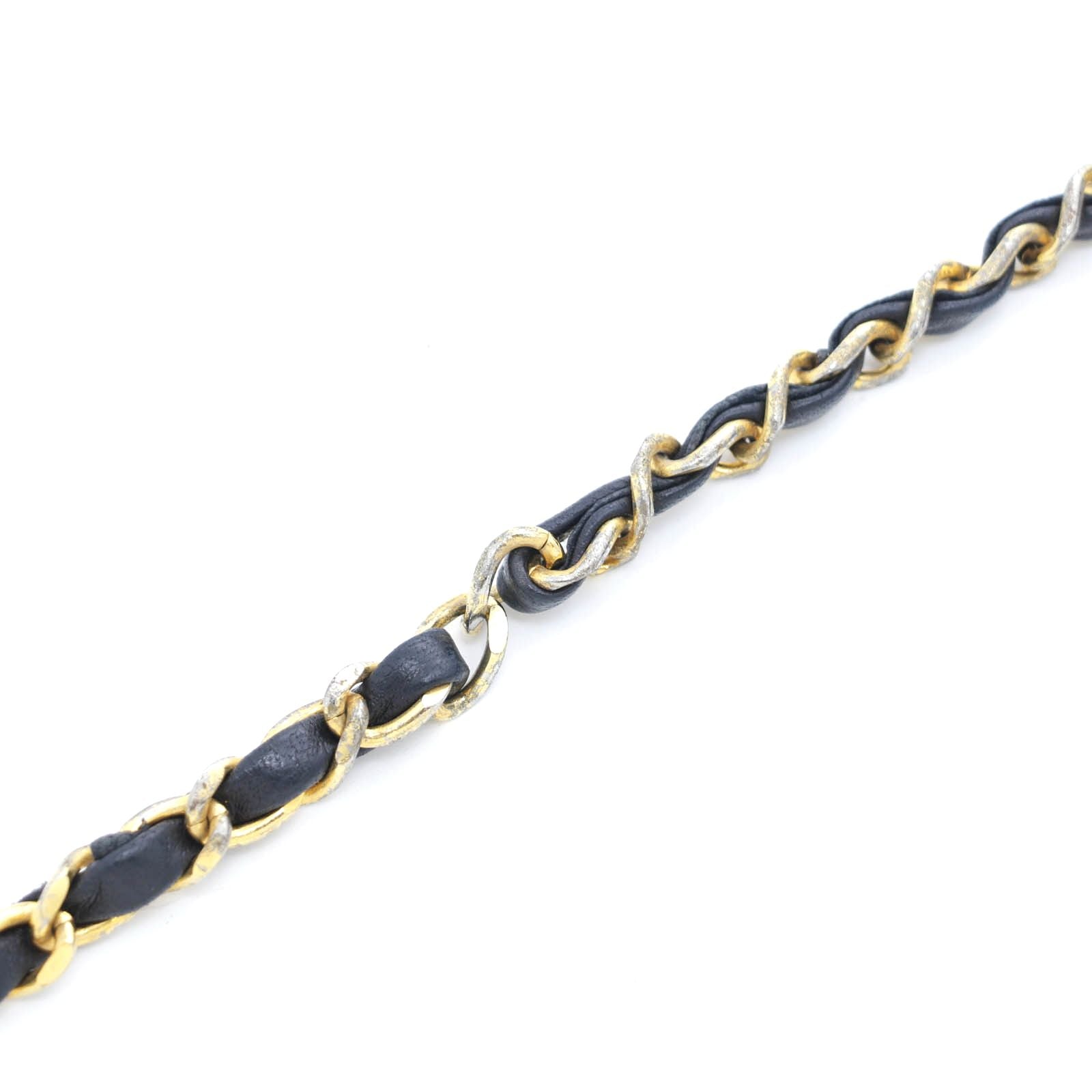 Chanel Quilted Half Moon Double Flap Chain Shoulder Navy Bag Lambskin — view 5