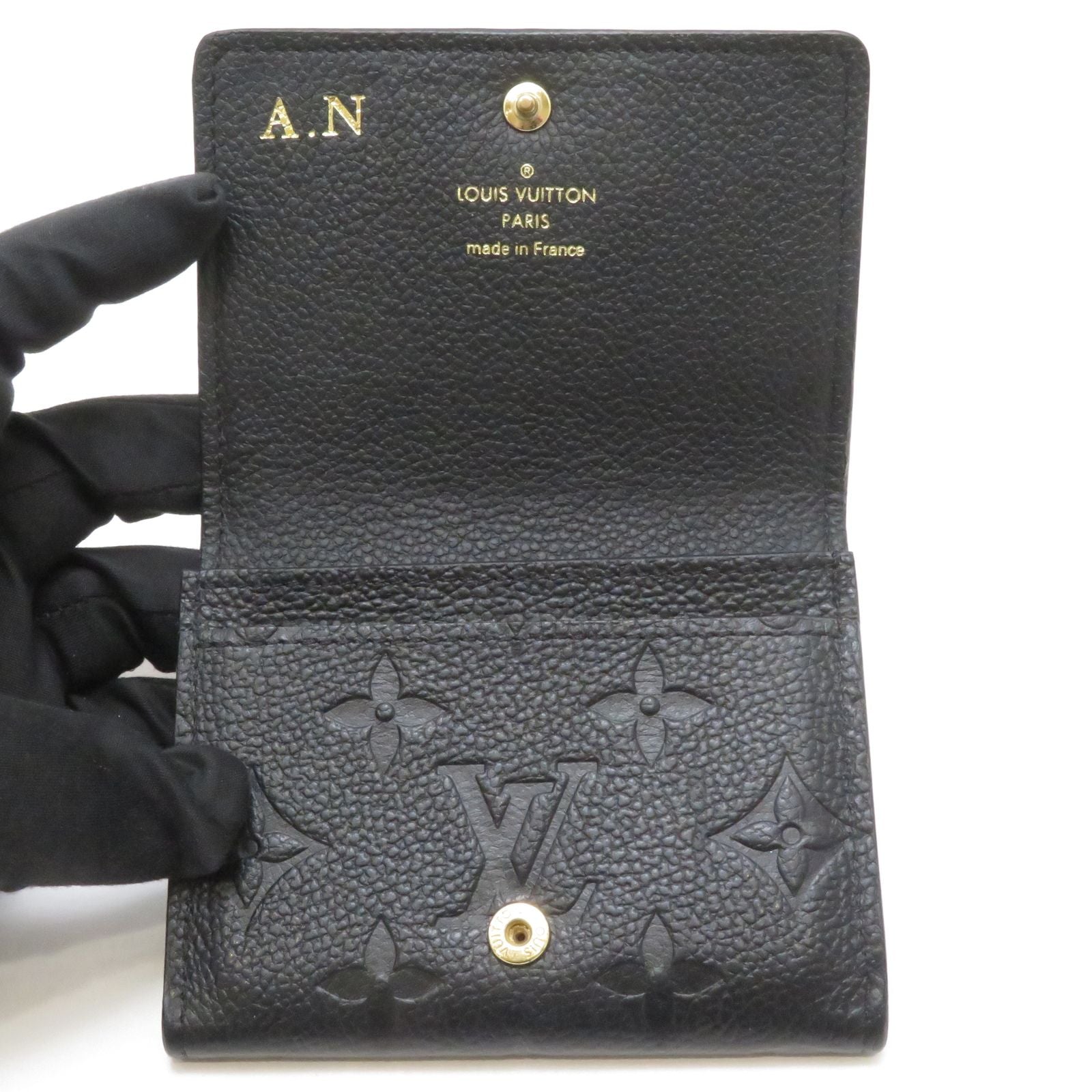 Louis Vuitton Envelope Business Card Holder Monogram Empreinte Noir — view 5
