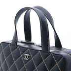 Chanel Wild Stitch Handbag Black Leather — view 4