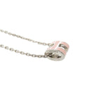 Hermes Pop H Mini Pink Silver Necklace — view 4