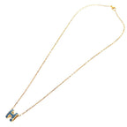 Hermes Pop H Mini Necklace Blue Gold — view 3