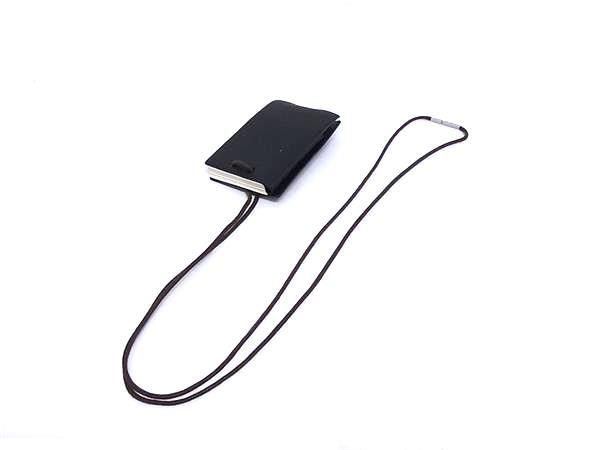 Hermes Chevre Neck Holder Memo Pad Stationery Black — view 2