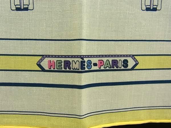 Hermes Sangre en Finesse Cotton 100% Handkerchief Pocket Square White — view 4