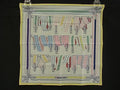 Hermes Sangre en Finesse Cotton 100% Handkerchief Pocket Square White