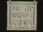 Hermes Sangre en Finesse Cotton 100% Handkerchief Pocket Square White