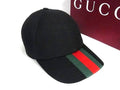 Gucci Sherry Line Wool 100% Baseball Cap Hat Black