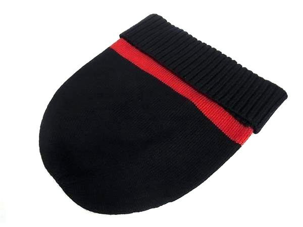 Gucci Interlocking G Wool Knit Cap Hat S Navy — view 2