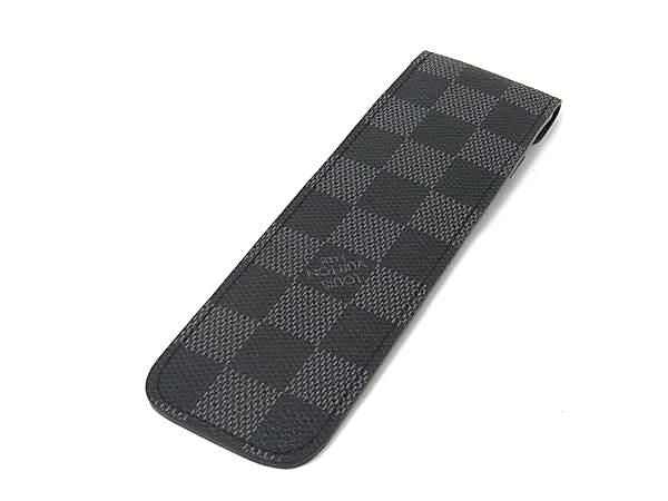 Louis Vuitton Damier Graphite Etui Stilo Pen Case Black — view 2