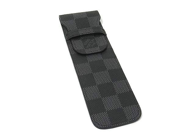 Louis Vuitton Damier Graphite Etui Stilo Pen Case Black