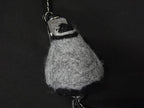 Loewe Anagram Leather Baby Penguin Key Holder Bag Charm Black Gray — view 2