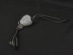 Loewe Anagram Leather Baby Penguin Key Holder Bag Charm Black Gray — view 3