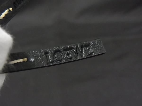 Loewe Anagram Leather Baby Penguin Key Holder Bag Charm Black Gray — view 4